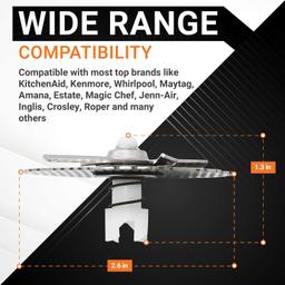 [Lifetime Warranty] W10083957V Dishwasher Chopper Blade Stainless Steel - Compatible with KitchenAid Whirlpool Kenmore Dishwashers - Replaces 8268383 WP8268383 AP5983779 W10083957 PS11722146 thumbnail 4