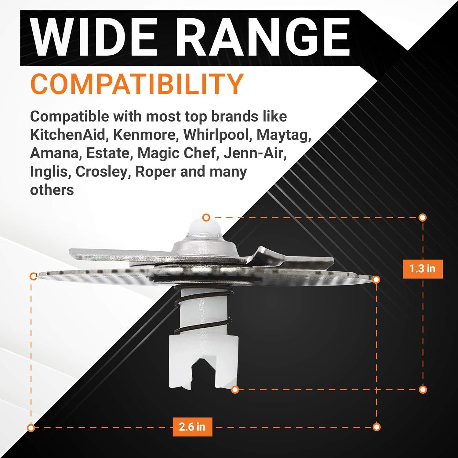 [Lifetime Warranty] W10083957V Dishwasher Chopper Blade Stainless Steel - Compatible with KitchenAid Whirlpool Kenmore Dishwashers - Replaces 8268383 WP8268383 AP5983779 W10083957 PS11722146 image 4