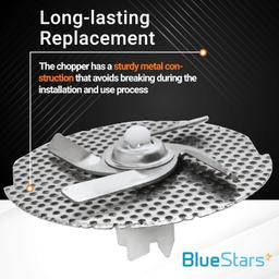 [Lifetime Warranty] W10083957V Dishwasher Chopper Blade Stainless Steel - Compatible with KitchenAid Whirlpool Kenmore Dishwashers - Replaces 8268383 WP8268383 AP5983779 W10083957 PS11722146 thumbnail 2