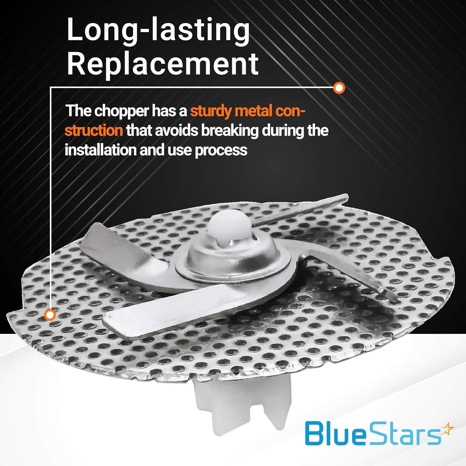 [Lifetime Warranty] W10083957V Dishwasher Chopper Blade Stainless Steel - Compatible with KitchenAid Whirlpool Kenmore Dishwashers - Replaces 8268383 WP8268383 AP5983779 W10083957 PS11722146 image 2