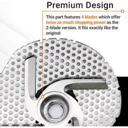 [Lifetime Warranty] W10083957V Dishwasher Chopper Blade Stainless Steel - Compatible with KitchenAid Whirlpool Kenmore Dishwashers - Replaces 8268383 WP8268383 AP5983779 W10083957 PS11722146 thumbnail 3