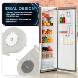 [Lifetime Warranty] WR60X10074 WR60X10307 Evaporator Fan Motor Replacement - Compatible with GE Hotpoint Refrigerators - Replaces AP4438809 WR60X10224 PS2364950 WR60X10099 WR60X30370 thumbnail 3