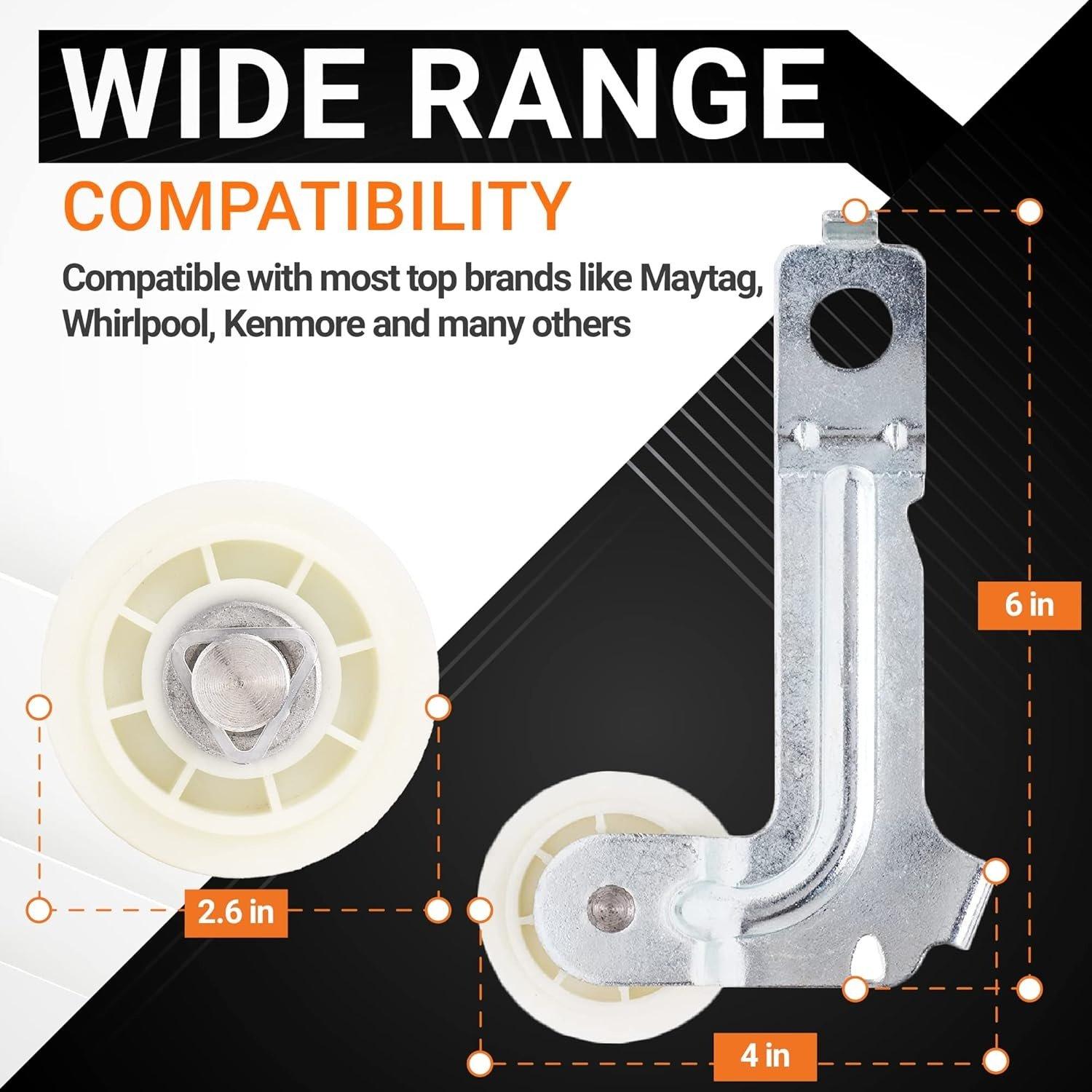 [Lifetime Warranty] W10547292 Dryer Idler Pulley - Compatible with Whirlpool Maytag Kenmore Dryers - Replaces 8547160 WPW10547292 AP6022817 PS11756154 image 6