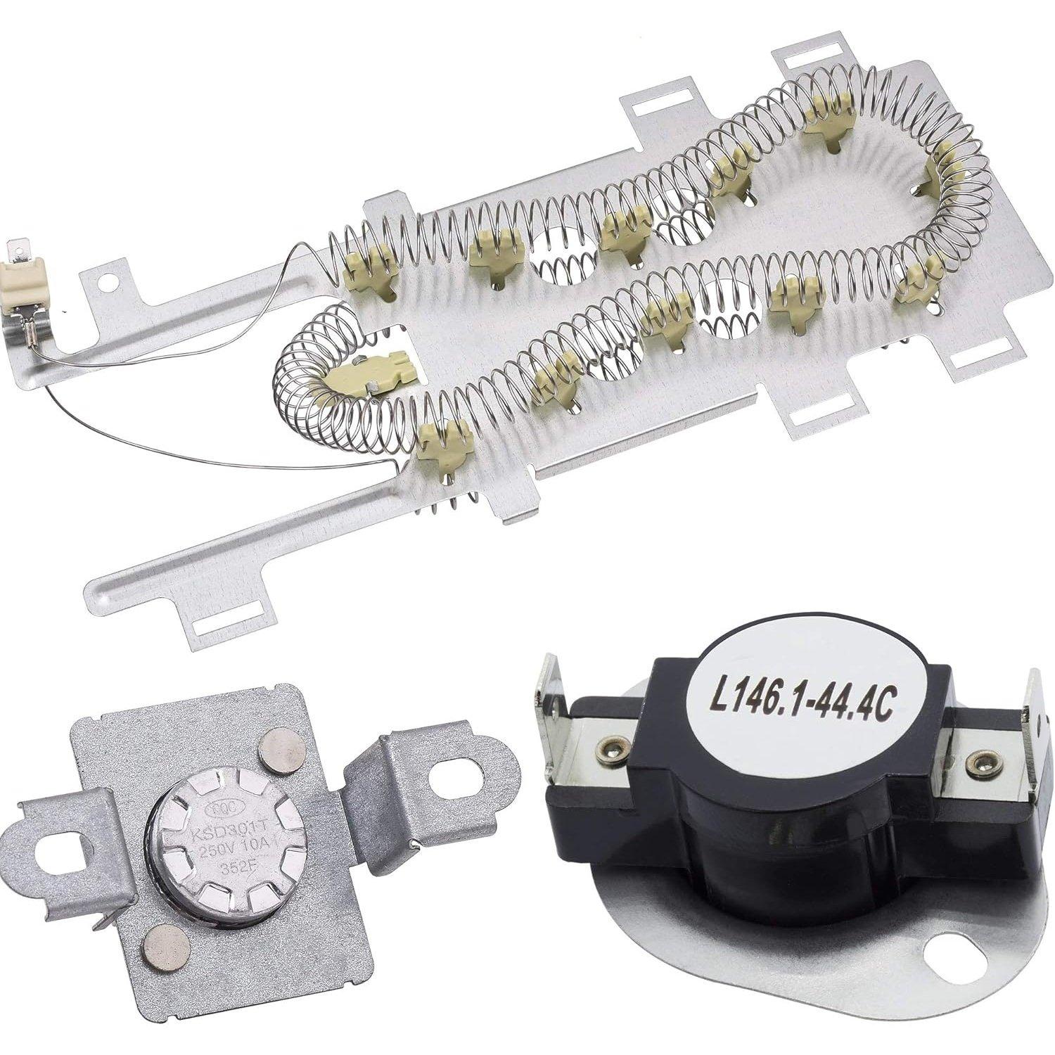 [Lifetime Warranty] 8544771 Dryer Heating Element & 279973 Thermal Fuse Kit - Compatible with Whirlpool Kenmore Maytag - Replaces WP8544771 W10836011 EAP11746337 7154072 AP6013115 image 0