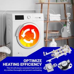 [Lifetime Warranty] 8544771 Dryer Heating Element & 279973 Thermal Fuse Kit - Compatible with Whirlpool Kenmore Maytag - Replaces WP8544771 W10836011 EAP11746337 7154072 AP6013115 thumbnail 1