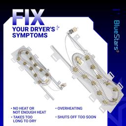 [Lifetime Warranty] 8544771 Dryer Heating Element & 279973 Thermal Fuse Kit - Compatible with Whirlpool Kenmore Maytag - Replaces WP8544771 W10836011 EAP11746337 7154072 AP6013115 thumbnail 4