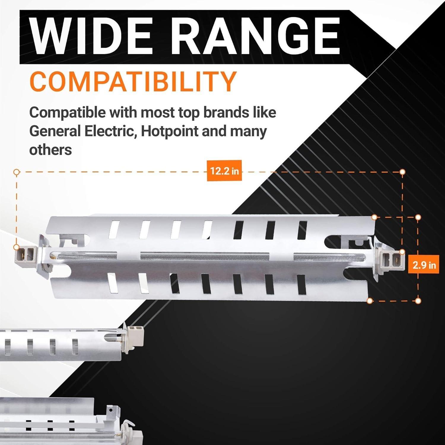 [Lifetime Warranty] WR51X10055 Refrigerator Defrost Heater with METAL SHIELD - Compatible with GE & Kenmore Refrigerators - Replaces AP3183311 914088 AH303781 EA303781 image 1