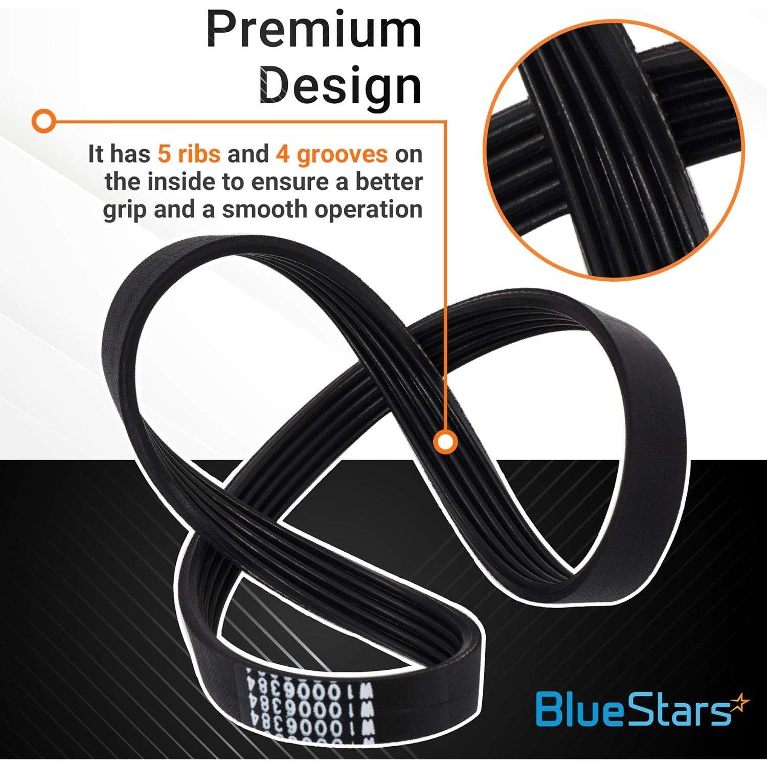 [Lifetime Warranty] W10006384 W11239857 Washer Drive Belt - Compatible with Whirlpool Maytag Kenmore Washers, Top Load Washing Machines - Replaces WPW10006384 WPW10006384VP PS11747978 AP6014712 image 2