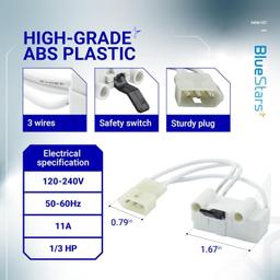 [Lifetime Warranty] WP3406107 3406107 Dryer Door Switch - For Whirlpool Maytag Kenmore Dryers - Replaces 3406109 3405100 3405101 3406100 3406101 AED4475TQ1 MEDC400VW0 thumbnail 2