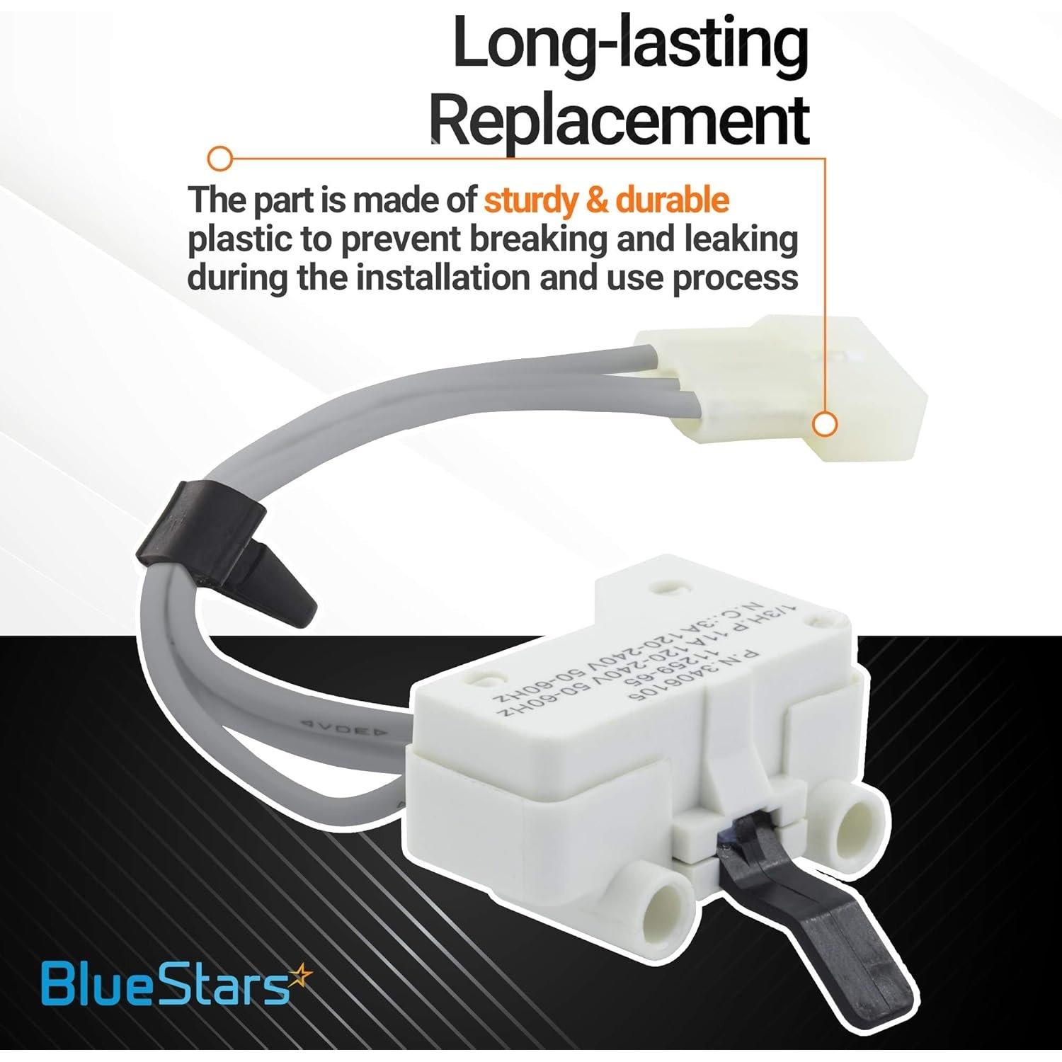 [Lifetime Warranty] 3406105 Dryer Door Switch - Compatible with Kenmore Whirlpool KitchenAid 11060012000 11060022010 11060232000 3LER5436EQ0 3LGR5436EQ0 7MBPS8843MQ0 image 2