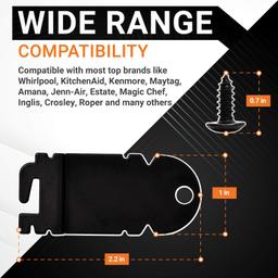 [Lifetime Warranty] 8212560 Dishwasher Side Mounting Bracket Replacement - Compatible with Whirlpool & Kenmore Dishwashers - Replaces 1201084 AP3953705 PS1487167 - Pack of 2 thumbnail 6