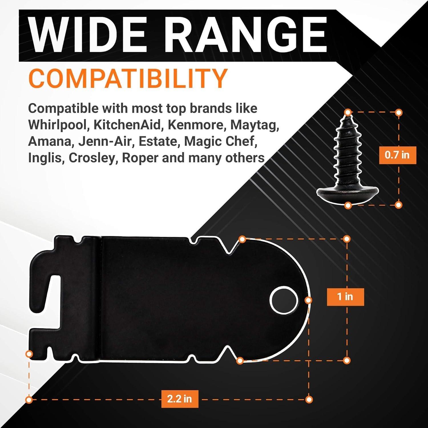 [Lifetime Warranty] 8212560 Dishwasher Side Mounting Bracket Replacement - Compatible with Whirlpool & Kenmore Dishwashers - Replaces 1201084 AP3953705 PS1487167 - Pack of 2 image 6
