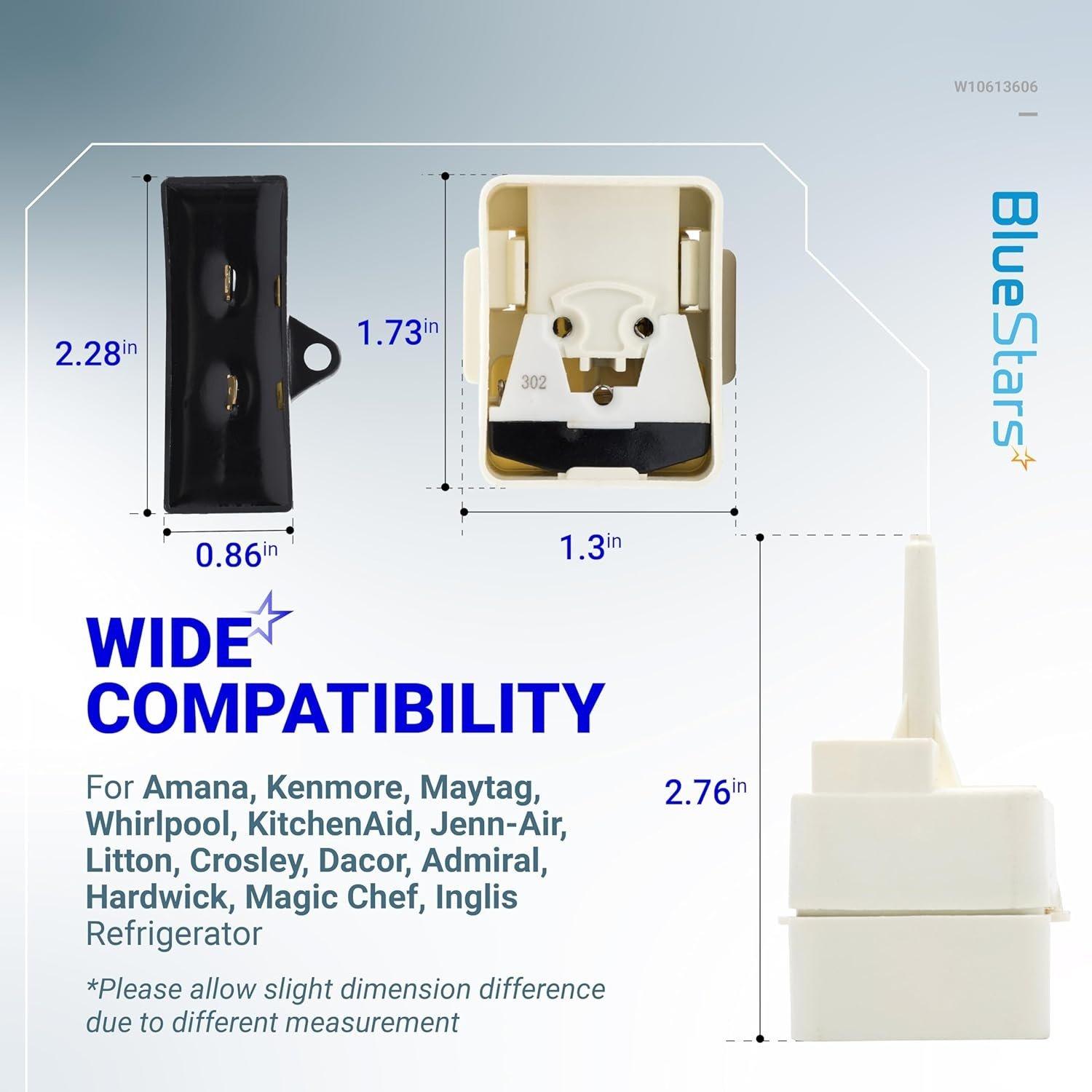 [Lifetime Warranty] W10613606 Refrigerator Compressor Start Relay and Capacitor - Compatible with Whirlpool KitchenAid Kenmore Refrigerators - Replaces W10416065 PS8746522 67003186 image 5
