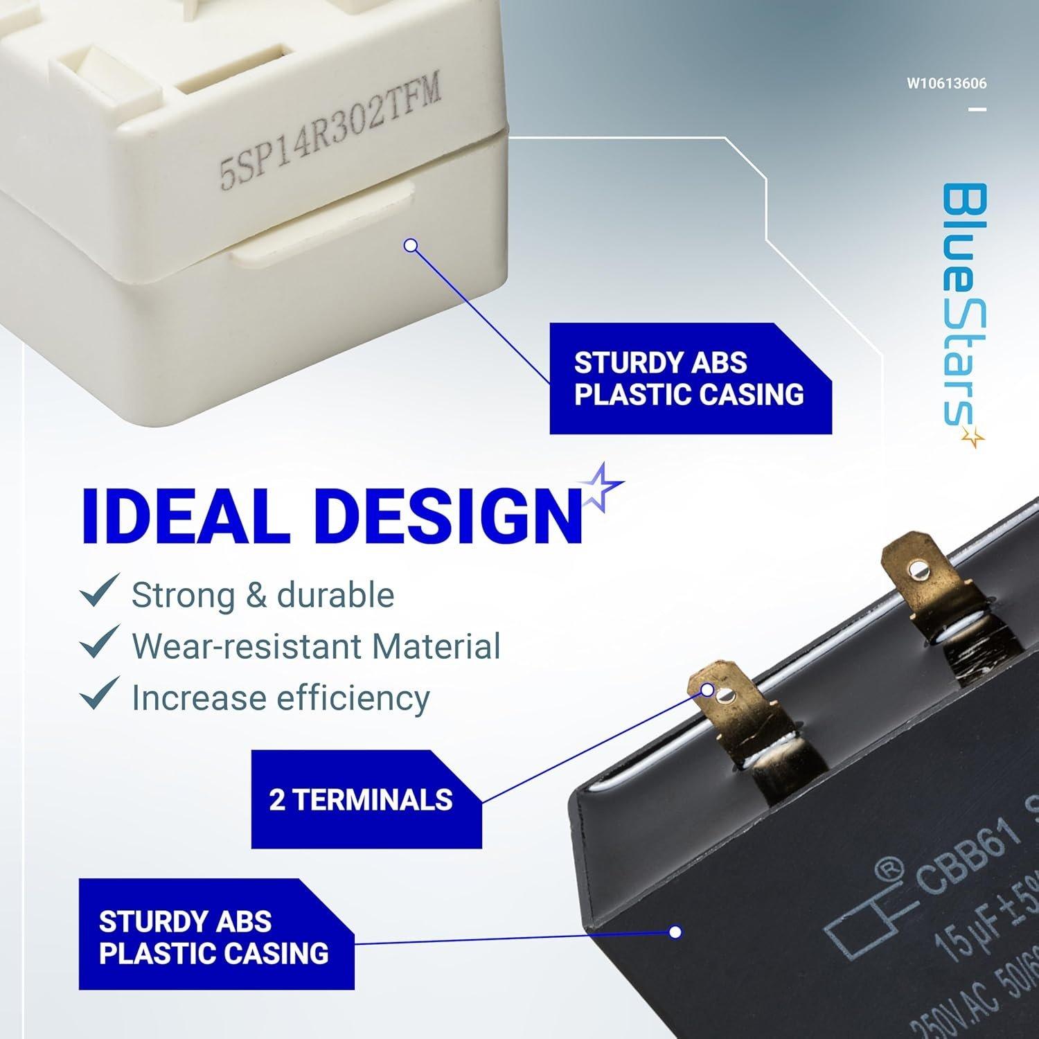 [Lifetime Warranty] W10613606 Refrigerator Compressor Start Relay and Capacitor - Compatible with Whirlpool KitchenAid Kenmore Refrigerators - Replaces W10416065 PS8746522 67003186 image 6