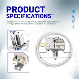 [Lifetime Warranty] 2198202 Refrigerator Cold Control Thermostat Replacement - Compatible with Whirlpool & Kenmore Refrigerators - Replaces 2161284 2198201 PS11739232 AP6006166 WP2198202 161284 1110552 thumbnail 8