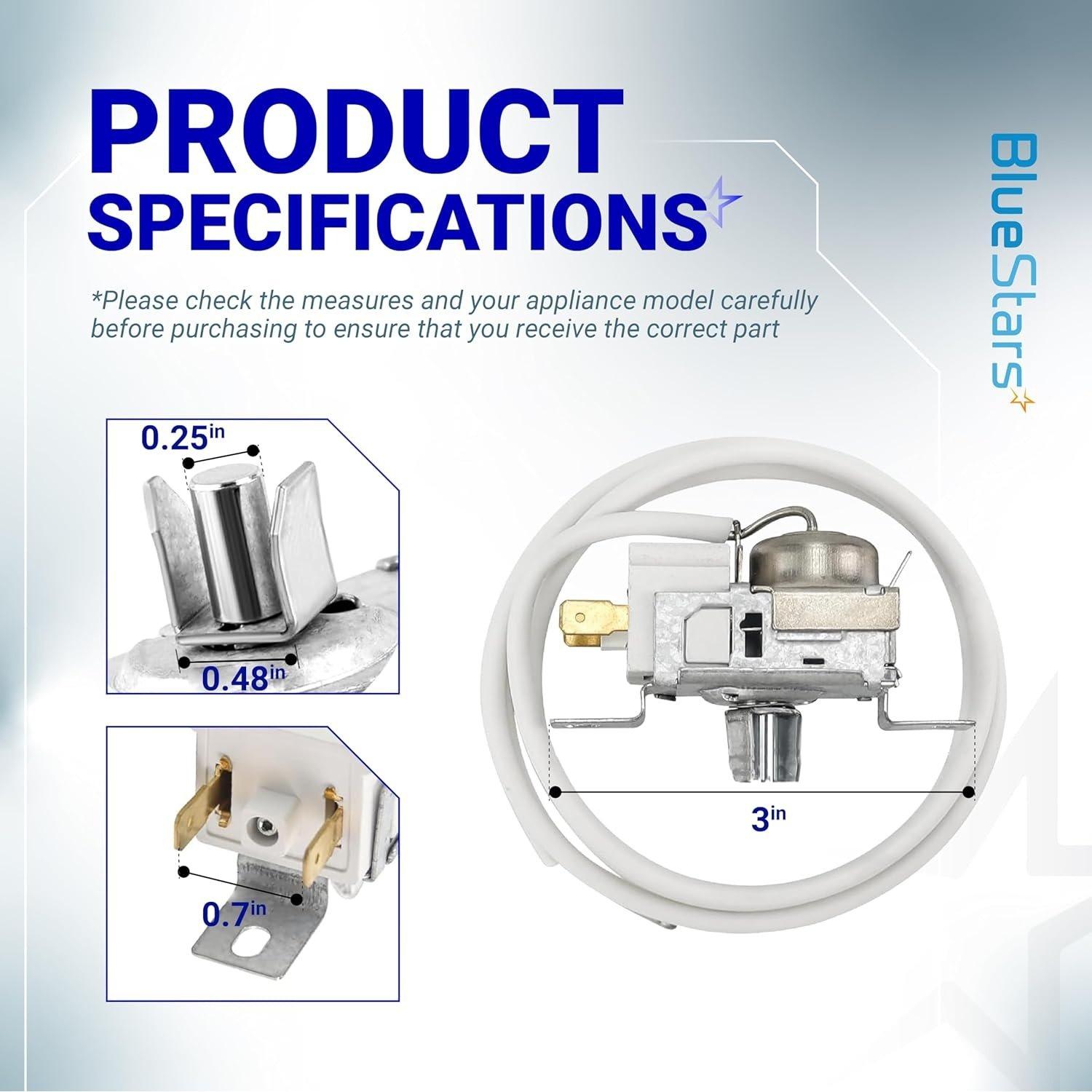 [Lifetime Warranty] 2198202 Refrigerator Cold Control Thermostat Replacement - Compatible with Whirlpool & Kenmore Refrigerators - Replaces 2161284 2198201 PS11739232 AP6006166 WP2198202 161284 1110552 image 8