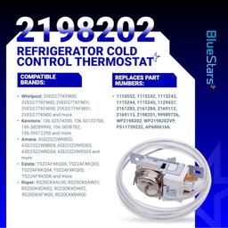 [Lifetime Warranty] 2198202 Refrigerator Cold Control Thermostat Replacement - Compatible with Whirlpool & Kenmore Refrigerators - Replaces 2161284 2198201 PS11739232 AP6006166 WP2198202 161284 1110552 thumbnail 7