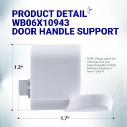 [Lifetime Warranty] WB06X10943 Microwave Door Handle Support - Compatible with GE Hotpoint Microwaves - Replaces AP5790057 3025054 PS8753758 JVM3160DF2WW JVM3160DF1WW JVM3160DF1CC thumbnail 2