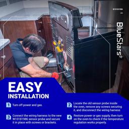 [Lifetime Warranty] WPW10181986 W10181986 W10131826 Range Oven Sensor Probe Replacement - Compatible with Whirlpool Maytag Kenmore Ranges - Replaces WPW10181986 8273902 W10131826 PS11749737 AP6016450 thumbnail 2