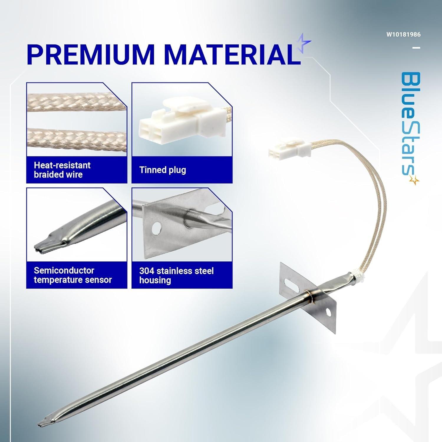 [Lifetime Warranty] WPW10181986 W10181986 W10131826 Range Oven Sensor Probe Replacement - Compatible with Whirlpool Maytag Kenmore Ranges - Replaces WPW10181986 8273902 W10131826 PS11749737 AP6016450 image 3