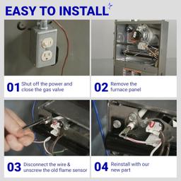 [Lifetime Warranty] 52W29 Furnace Flame Sensor thumbnail 1