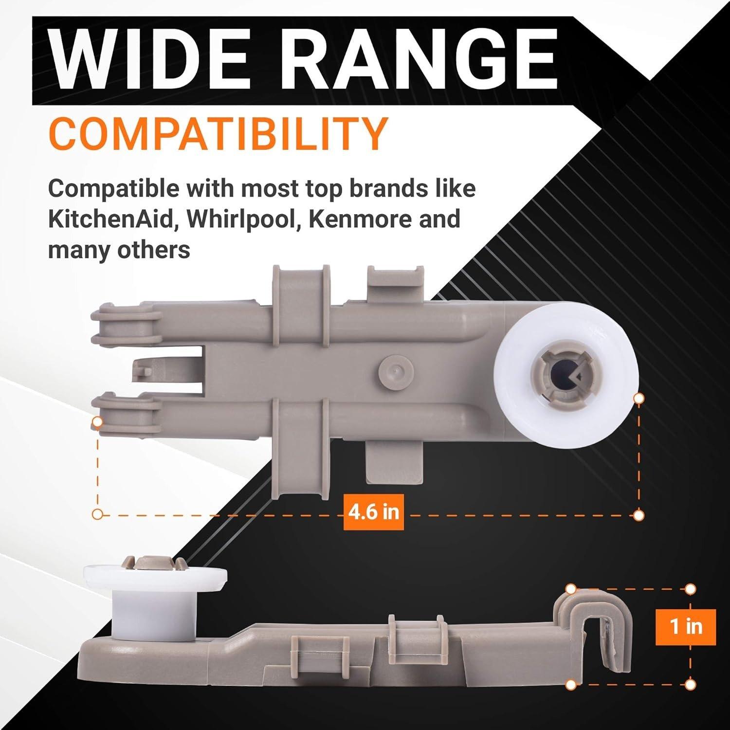 [Lifetime Warranty] 8268743 Dishwasher Upper Rack Wheel - Compatible for Whirlpool Kenmore KitchenAid Dishwashers - Replaces WP8268743 AP6012252 PS11745459 - Pack of 4 image 1