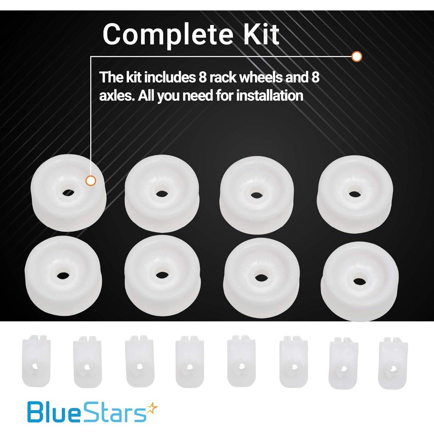 [Lifetime Warranty] WD12X271 Dishwasher Lower Rack Roller and Axle Kit - Compatible with General Electric Dishwashers - Replaces WD12X0271 AP2039084 PS259136 - Pack of 8 image 2