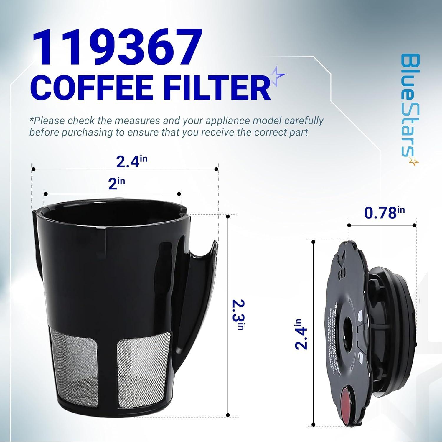 [Lifetime Warranty] 119367 Reusable Coffee Keurig Filter Replacement for Keurig K Cups 2.0 Series - Pack of 2 image 3