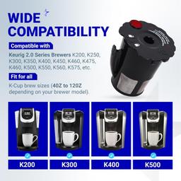 [Lifetime Warranty] 119367 Reusable Coffee Keurig Filter Replacement for Keurig K Cups 2.0 Series - Pack of 2 thumbnail 4