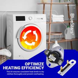 [Lifetime Warranty] 3387134 Dryer Cycling Thermostat & 3392519 Thermal Fuse - Compatible with Whirlpool & Kenmore - Replaces PS11741405 3387139 80005 694511 WP3392519VP 306910 thumbnail 5