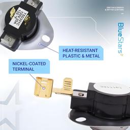 [Lifetime Warranty] 3387134 Cycling Thermostat 3392519 Dryer Thermal Fuse 3977393 Thermal Cut-off Switch 3977767 High-limit Thermostat Kit - Compatible with Whirlpool Kenmore Maytag Dryers thumbnail 1
