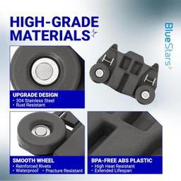 [Lifetime Warranty] W10195417 Dishwasher Lower Dish Rack Wheel with Steel Screws - Fit Kenmore KitchenAid Whirlpool Jenn-Air Dishwashers - Replaces AP4538395 PS2579553 WPW10195417 AH2579553 - Pack of 4 thumbnail 8