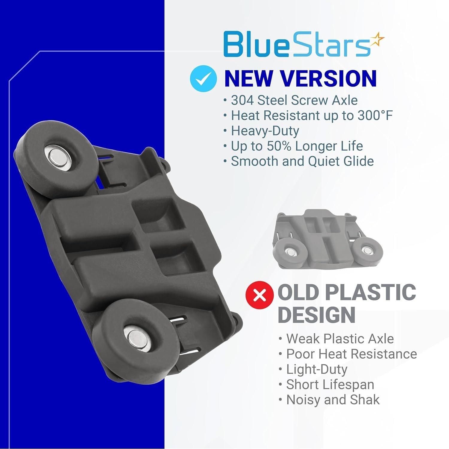 [Lifetime Warranty] W10195417 Dishwasher Lower Dish Rack Wheel with Steel Screws - Fit Kenmore KitchenAid Whirlpool Jenn-Air Dishwashers - Replaces AP4538395 PS2579553 WPW10195417 AH2579553 - Pack of 4 image 7