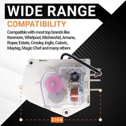 [Lifetime Warranty] W10822278 Refrigerator Freezer Defrost Timer Replacement - Compatible with Whirlpool KitchenAid Kenmore Refrigerators - Replaces PS11723171 945514 482493 R0950217 2188372 thumbnail 4