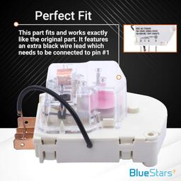 [Lifetime Warranty] W10822278 Refrigerator Freezer Defrost Timer Replacement - Compatible with Whirlpool KitchenAid Kenmore Refrigerators - Replaces PS11723171 945514 482493 R0950217 2188372 thumbnail 2