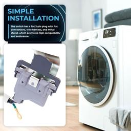 [Lifetime Warranty] 3949238 Washer Lid Switch - Compatible with Whirlpool & Kenmore Washers - Replaces WP3949238 AP3100001 PS350431 thumbnail 6