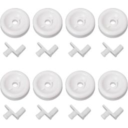 [Lifetime Warranty] WD35X21038 Dishwasher Lower Rack Wheel and Stud - Compatible with GE Kenmore Dishwashers - Replaces WD12X10267 PS11726733 AP59863653 - Pack of 8 thumbnail 0
