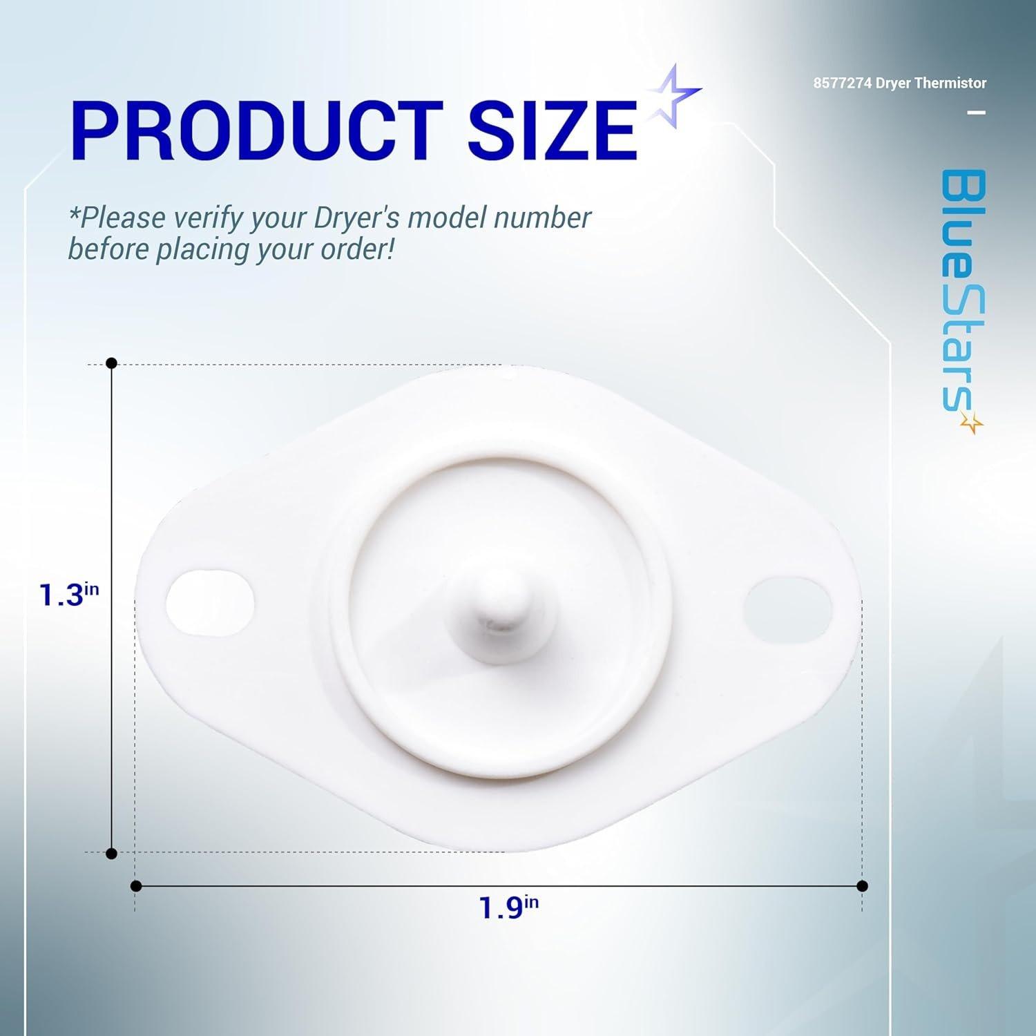 [Lifetime Warranty] 8577274 Dryer Thermistor - Fit for Whirlpool Kenmore KitchenAid Dryers - Replaces 3976615 AP3919451 WP8577274 PS993287 3390292 image 2