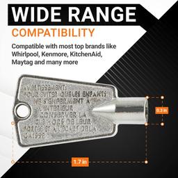 [Lifetime Warranty] 216702900 Freezer Door Key for Frigidaire & Kenmore Freezers - Replaces 297147700 AP4071414 AP2113733 PS1991481 - Pack of 2 thumbnail 2