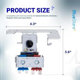 [Lifetime Warranty] WR57X10032 WR57X33326 Refrigerator Water Valve Dual Solenoid Valve - Compatible with GE Refrigerators - Replaces AP3192626 WR57X10040 AP3672839 PS901314 thumbnail 1