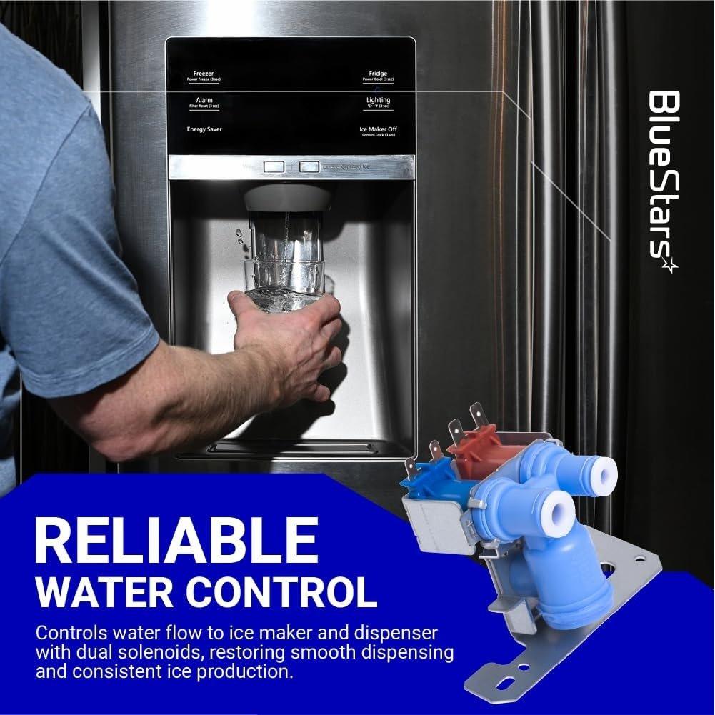 [Lifetime Warranty] WR57X10032 WR57X33326 Refrigerator Water Valve Dual Solenoid Valve - Compatible with GE Refrigerators - Replaces AP3192626 WR57X10040 AP3672839 PS901314 image 2