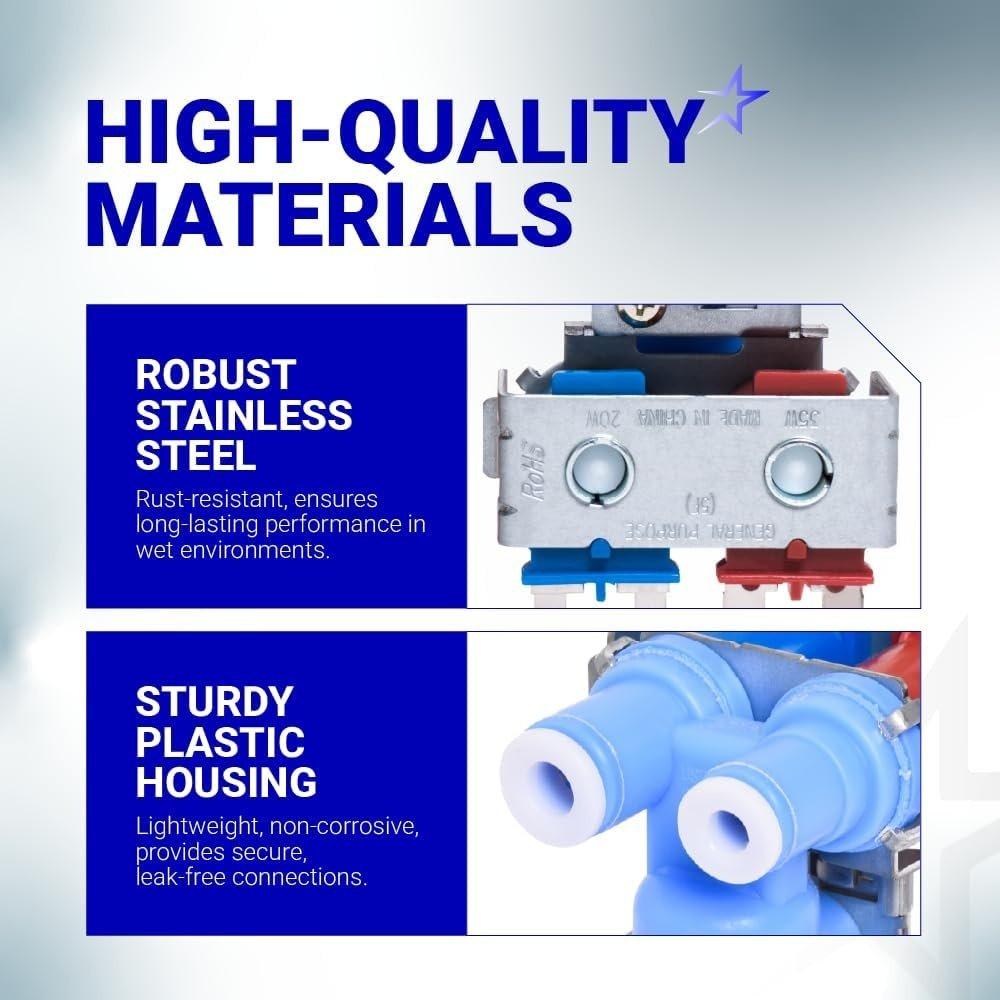 [Lifetime Warranty] WR57X10032 WR57X33326 Refrigerator Water Valve Dual Solenoid Valve - Compatible with GE Refrigerators - Replaces AP3192626 WR57X10040 AP3672839 PS901314 image 3