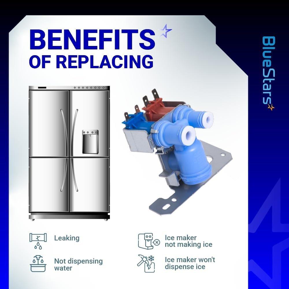 [Lifetime Warranty] WR57X10032 WR57X33326 Refrigerator Water Valve Dual Solenoid Valve - Compatible with GE Refrigerators - Replaces AP3192626 WR57X10040 AP3672839 PS901314 image 4