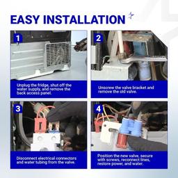 [Lifetime Warranty] WR57X10032 WR57X33326 Refrigerator Water Valve Dual Solenoid Valve - Compatible with GE Refrigerators - Replaces AP3192626 WR57X10040 AP3672839 PS901314 thumbnail 6