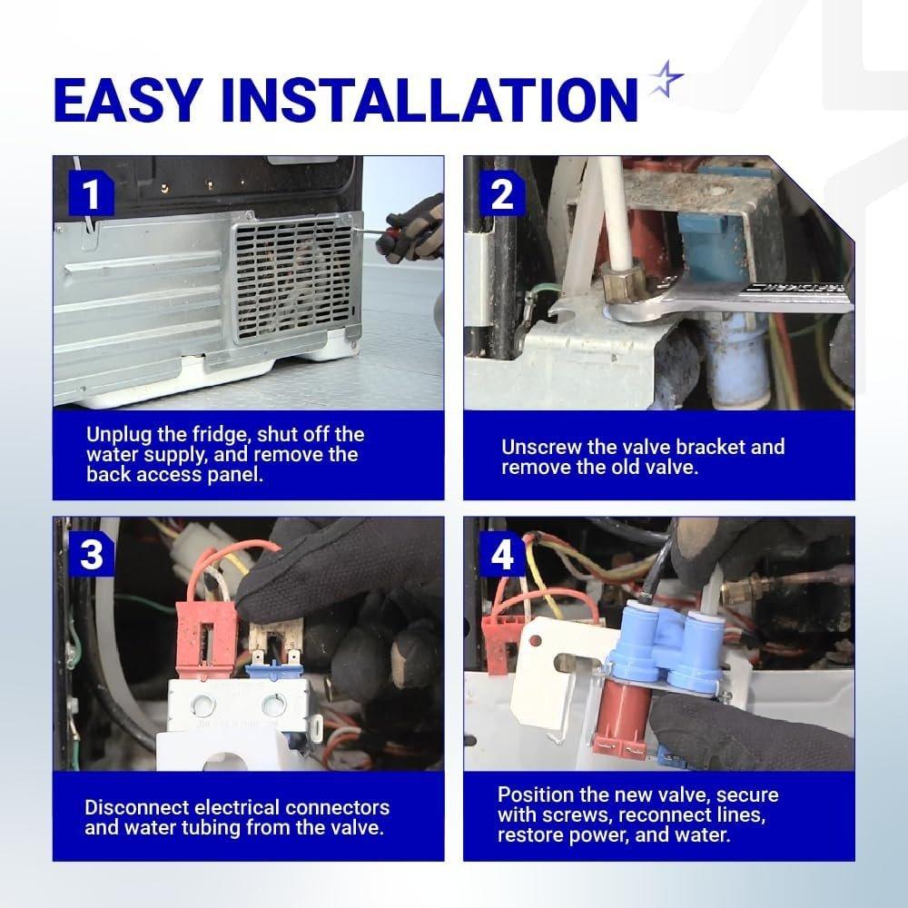 [Lifetime Warranty] WR57X10032 WR57X33326 Refrigerator Water Valve Dual Solenoid Valve - Compatible with GE Refrigerators - Replaces AP3192626 WR57X10040 AP3672839 PS901314 image 6