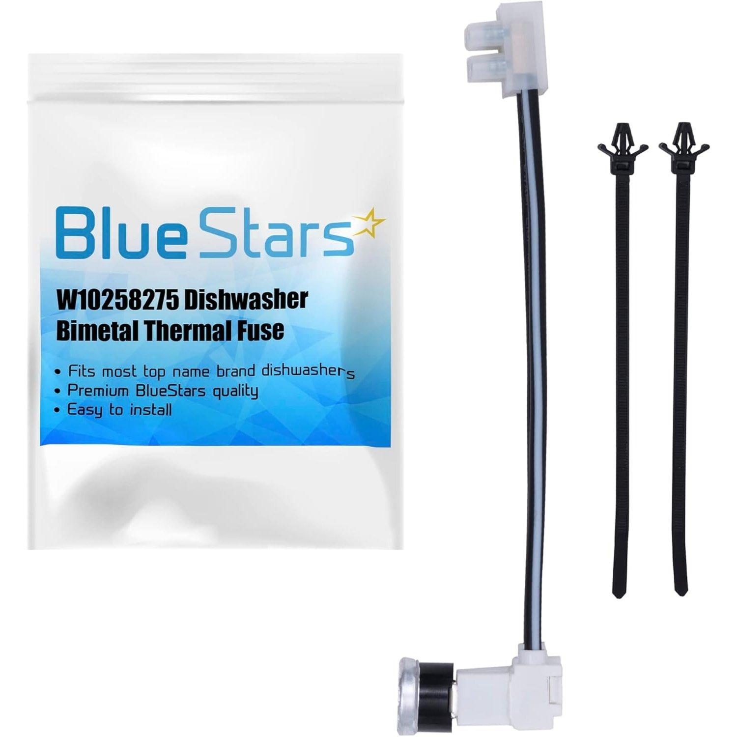 [Lifetime Warranty] W10258275 Dishwasher Bimetal Thermal Fuse - Compatible with Whirlpool Kenmore Dishwashers - Replaces 661663 PS2360984 AP4423189 image 0