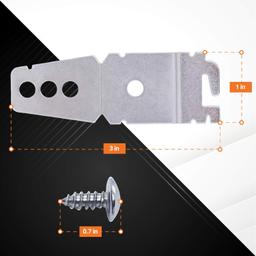 [Lifetime Warranty] 8212560 & 8269145 Dishwasher Side Mounting Bracket Kit with Screws - Compatible with KitchenAid Whirlpool Kenmore Maytag Amana Jenn-Air Dishwashers thumbnail 5