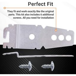 [Lifetime Warranty] 8212560 & 8269145 Dishwasher Side Mounting Bracket Kit with Screws - Compatible with KitchenAid Whirlpool Kenmore Maytag Amana Jenn-Air Dishwashers thumbnail 1