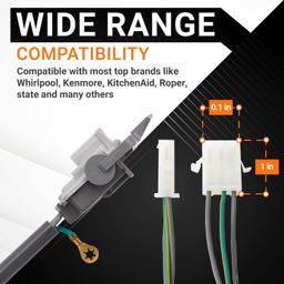 [Lifetime Warranty] 285671 Washer Lid Switch - Compatible with Whirlpool & Kenmore Washers - Replaces 285671VP 3352629 3352630 3352634 AP3094500 3355808 EA334600 AH334600 thumbnail 4