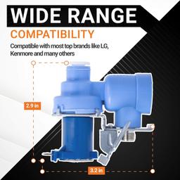 [Lifetime Warranty] MJX41178908 Refrigerator Water Inlet Valve Replacement - Compatible with LG & Kenmore Refrigerators - Replaces AP4451762 PS3536019 AH3536019 thumbnail 1